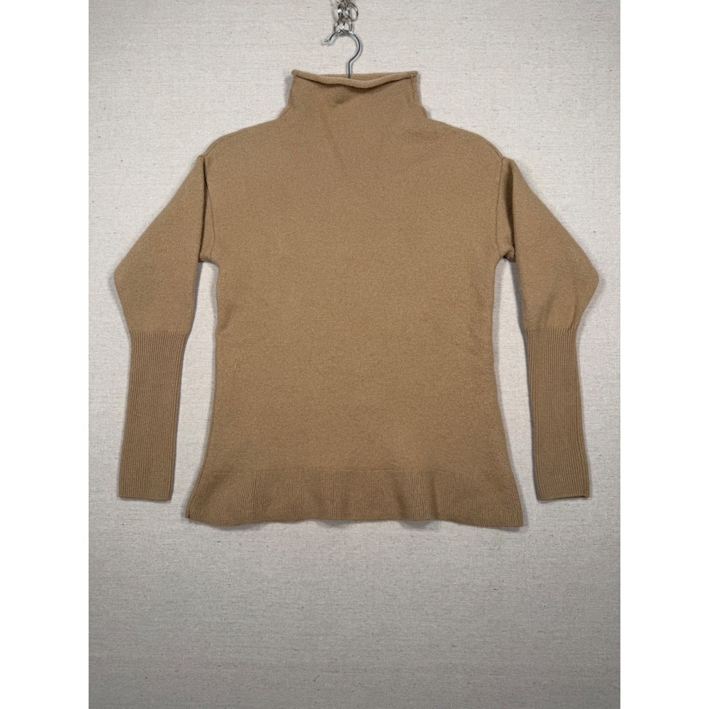 Wilfred Aritzia Montpellier Sweater Camel Tan 100% Merino Wool Turtleneck Medium